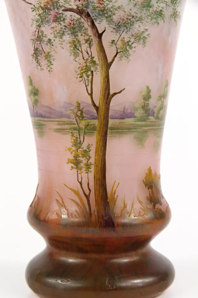 ドーム兄弟（ドームナンシー）春の湖の風景が描かれた花瓶