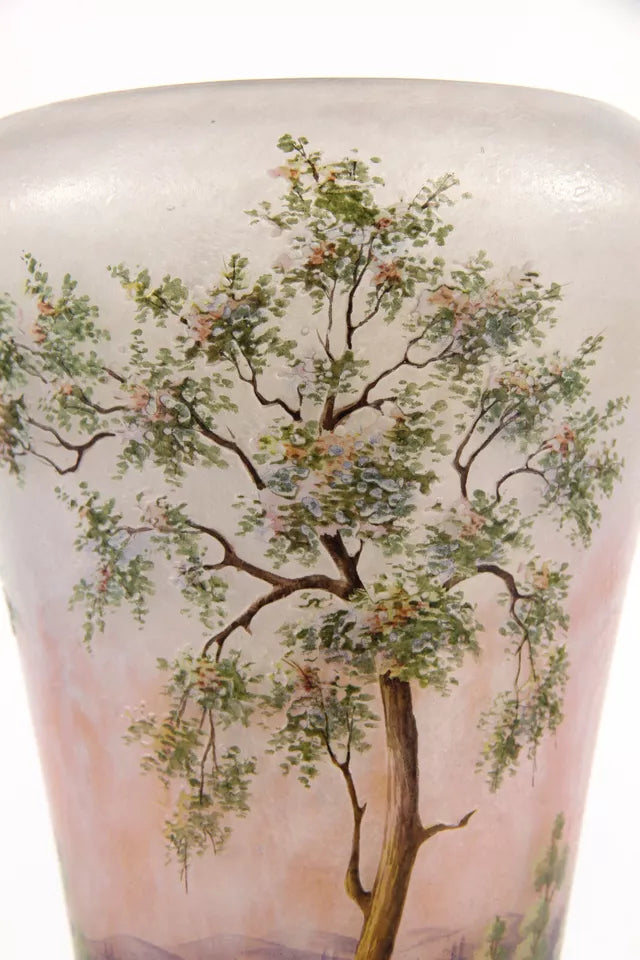 ドーム兄弟（ドームナンシー）春の湖の風景が描かれた花瓶