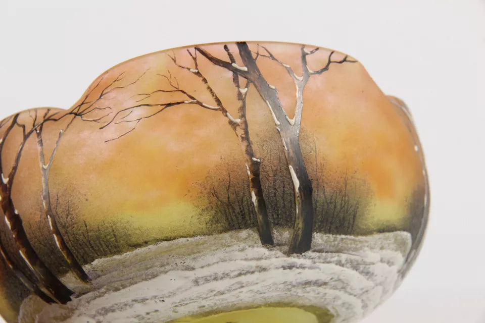 ドーム兄弟（ドームナンシー）冬景色が描かれた小鉢