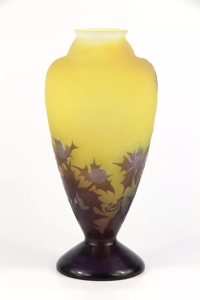 エミ―ルガレ 風景図 花瓶 アンティーク 被せガラス 西洋美術 ガラス工芸品 エミ―ルガレ 風景図 花瓶 アンティーク 被せガラス 西洋美術 ガラス工芸品