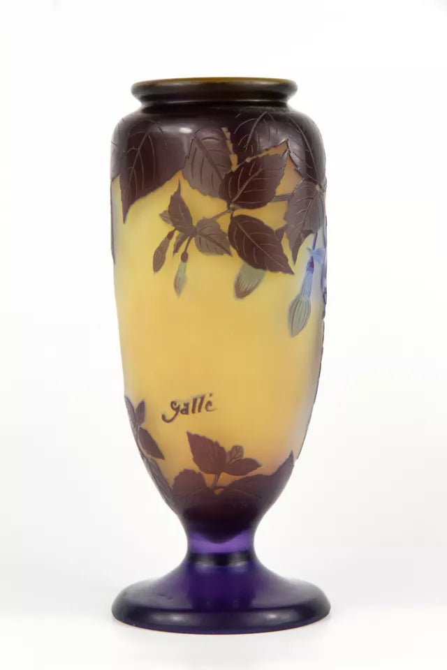 エミールガレ フクシアの花紋瓶 高さ約14.1cm 送料込み251202