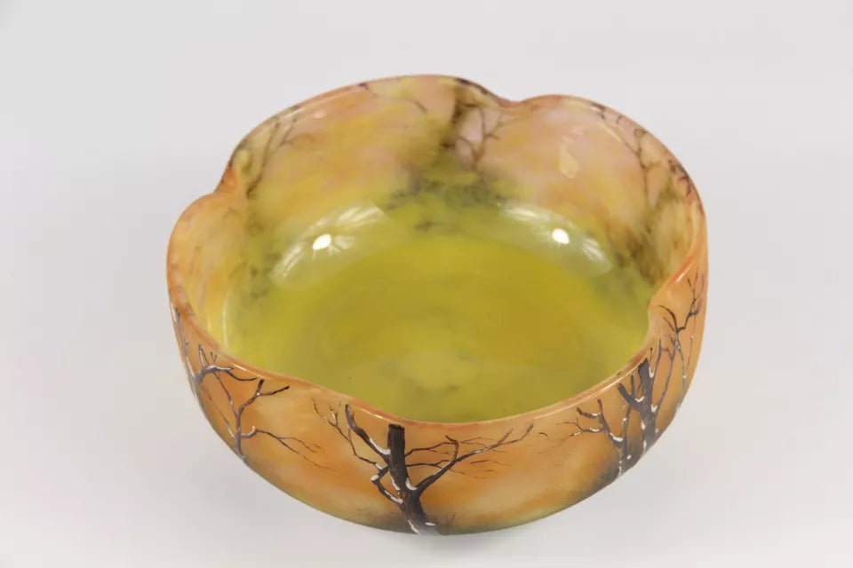 ドーム兄弟（ドームナンシー）冬景色が描かれた小鉢