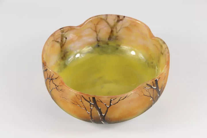 ドーム兄弟（ドームナンシー）冬景色が描かれた小鉢