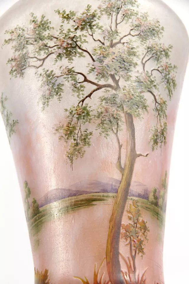 ドーム兄弟（ドームナンシー）春の湖の風景が描かれた花瓶