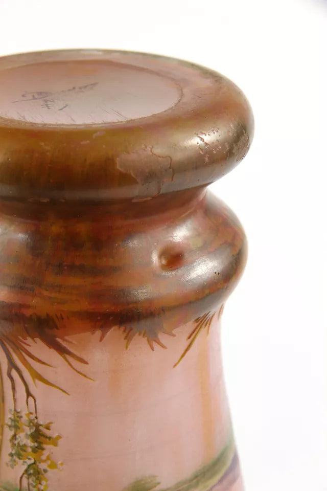 ドーム兄弟（ドームナンシー）春の湖の風景が描かれた花瓶