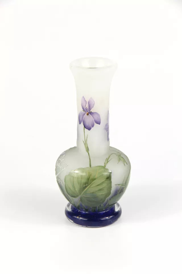 ドーム兄弟（ドームナンシー）スミレの花が描かれた花瓶