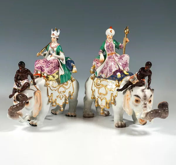 Meissenマイセンフィギュア ガチョウを抱く女 Meissenマイセン