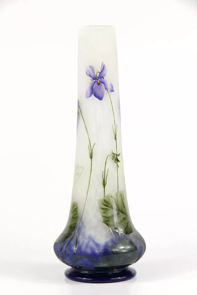ドーム兄弟（ドームナンシー）スミレの花が描かれた中型花瓶