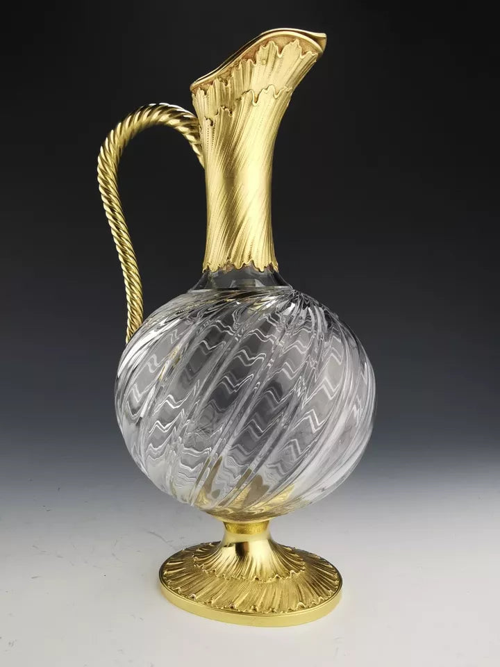 オディオ クリスタルと金銀細工のカラフェセット　ロココ様式