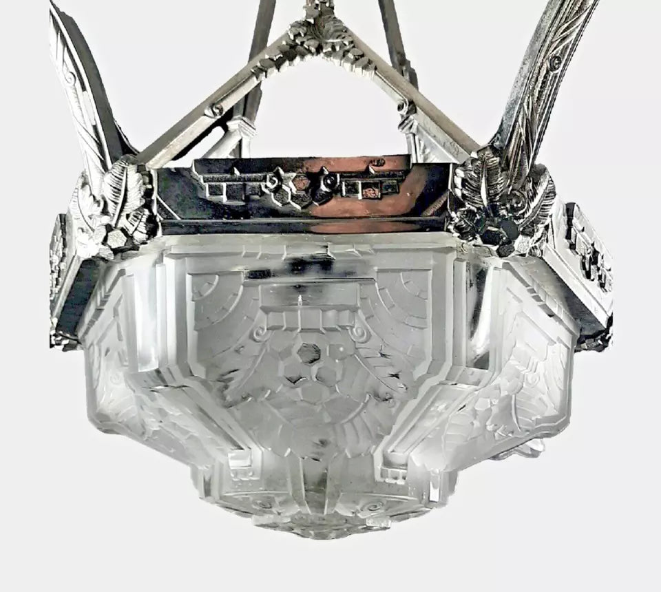 ミューラー兄弟 フランス製アールデコ調シャンデリア