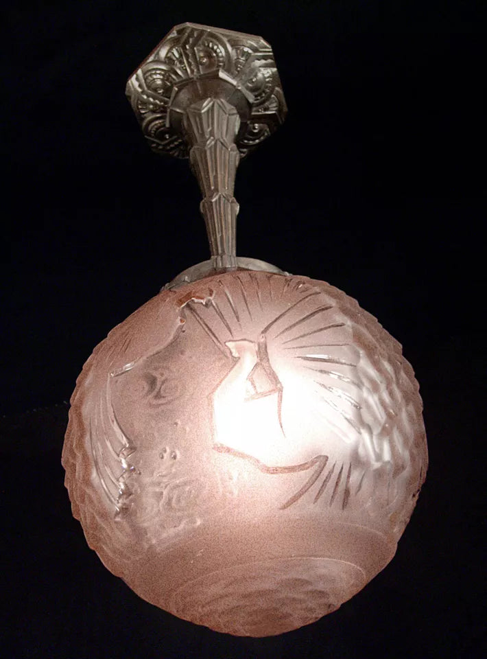 メイデナー&ミューラー兄弟 アールデコ調吊り下げ式天井ランプ