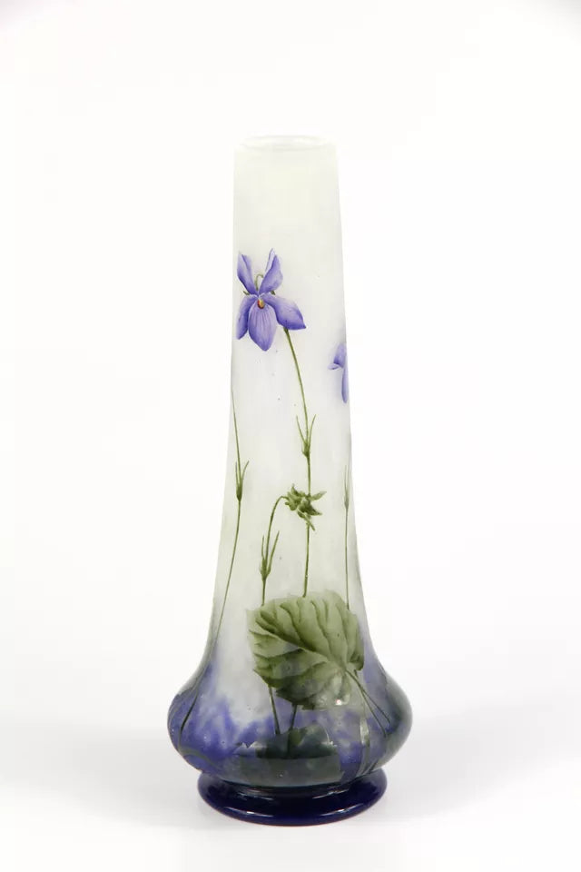 ドーム兄弟（ドームナンシー）スミレの花が描かれた中型花瓶