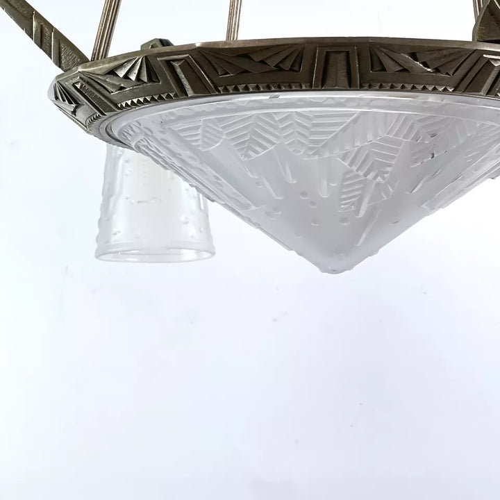 ミューラー兄弟 アールデコ調シャンデリア 1930年代