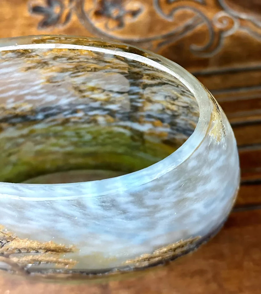 ドーム兄弟（ドームナンシー）平原と山々の風景が描かれた秋景色の花瓶