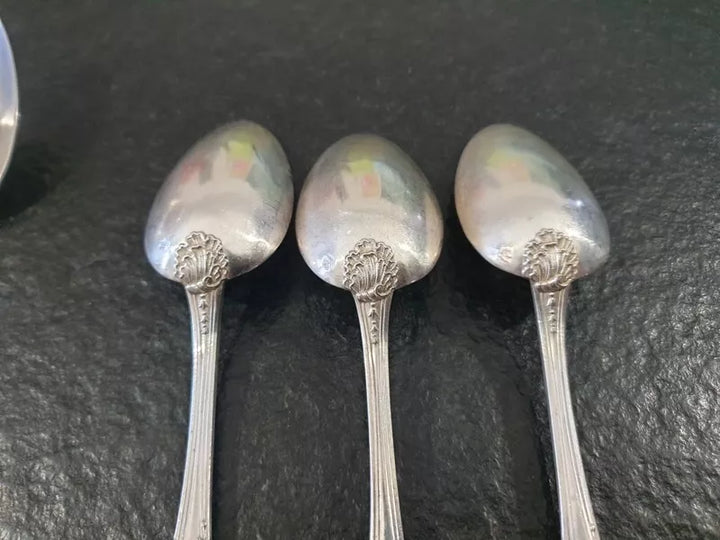 ピュイフォルカ 純銀アントルメ（デザート用）スプーン 12本セット (Mサイズ） ポンパドールモデル