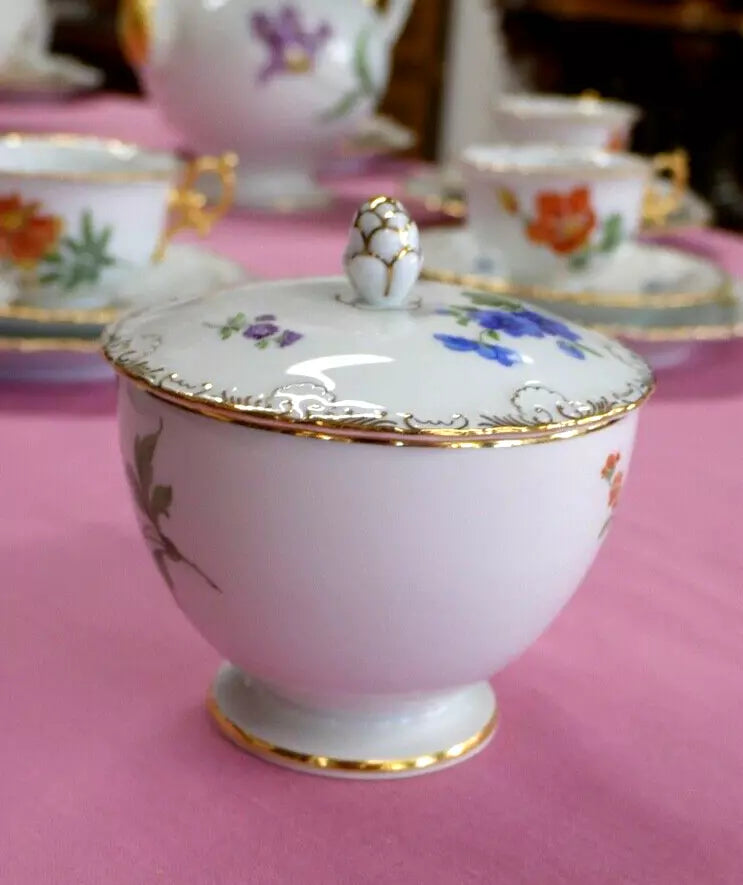 マイセン花柄陶器ネックレス 5個セット