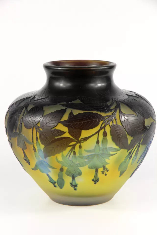 エミールガレ フクシアの花紋瓶 高さ約14.1cm 送料込み251202 エミール