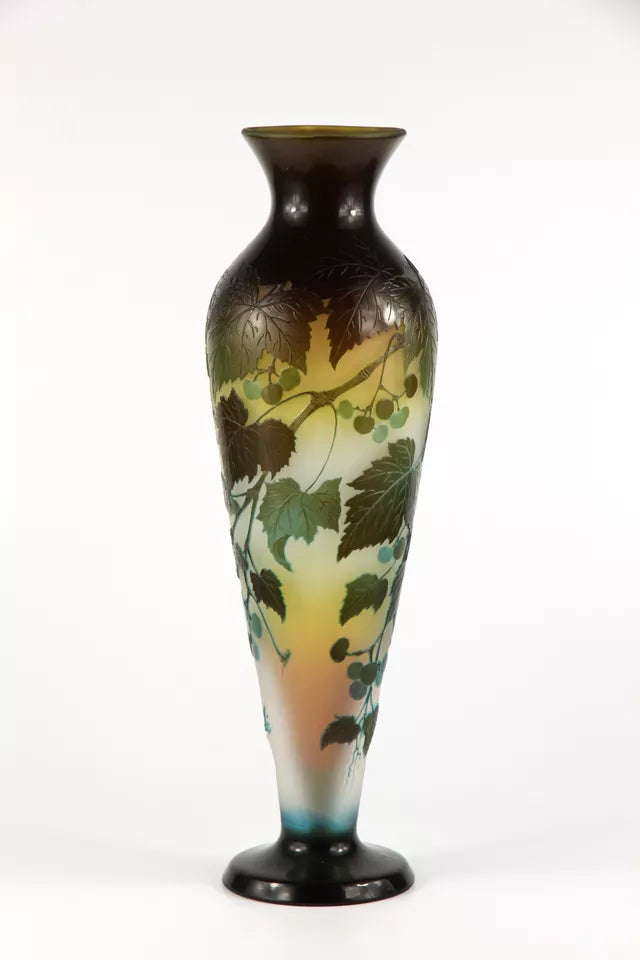 エミールガレ 野葡萄が描かれた花瓶 – アンティークテーブルウェア