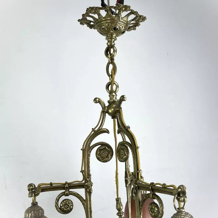 天井用吊り下げランプ  パート・ド・ヴェール ブロンズ