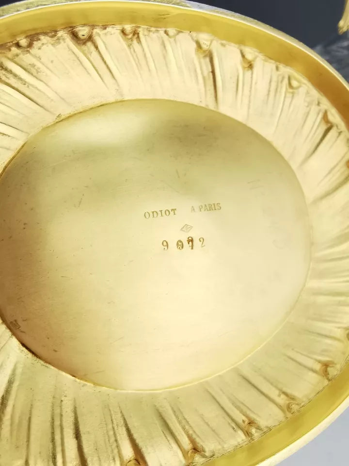 オディオ クリスタルと金銀細工のカラフェセット　ロココ様式