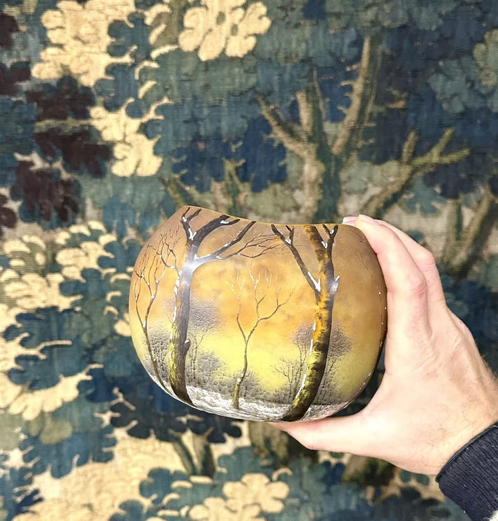 ドーム兄弟（ドームナンシー） 冬景色が描かれた雪の花瓶