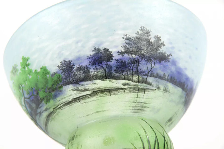 ドーム兄弟（ドームナンシー）四季を感じる湖畔の風景が描かれた花瓶