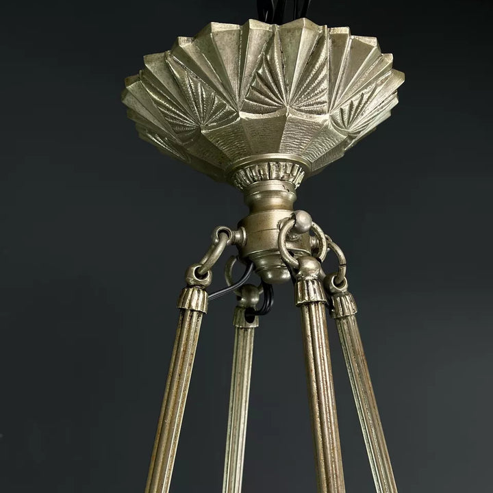 ミューラー兄弟 アールデコ調シャンデリア 1930年代