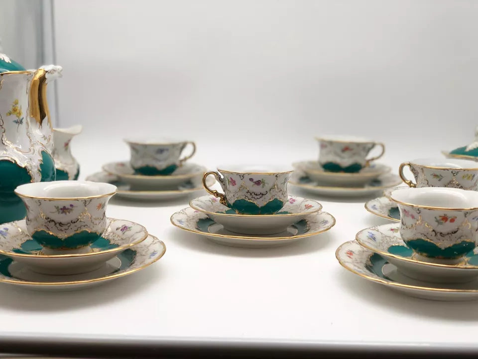 マイセン食器/カップ（セットシリーズ） Bフォーム ロシアングリーンと