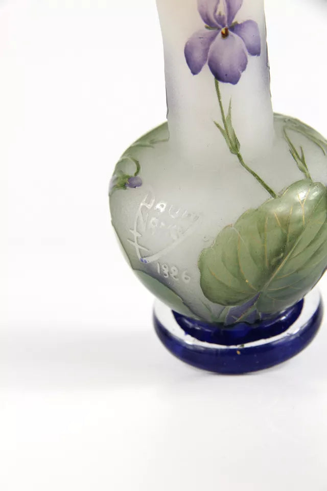 ドーム兄弟（ドームナンシー）スミレの花が描かれた花瓶