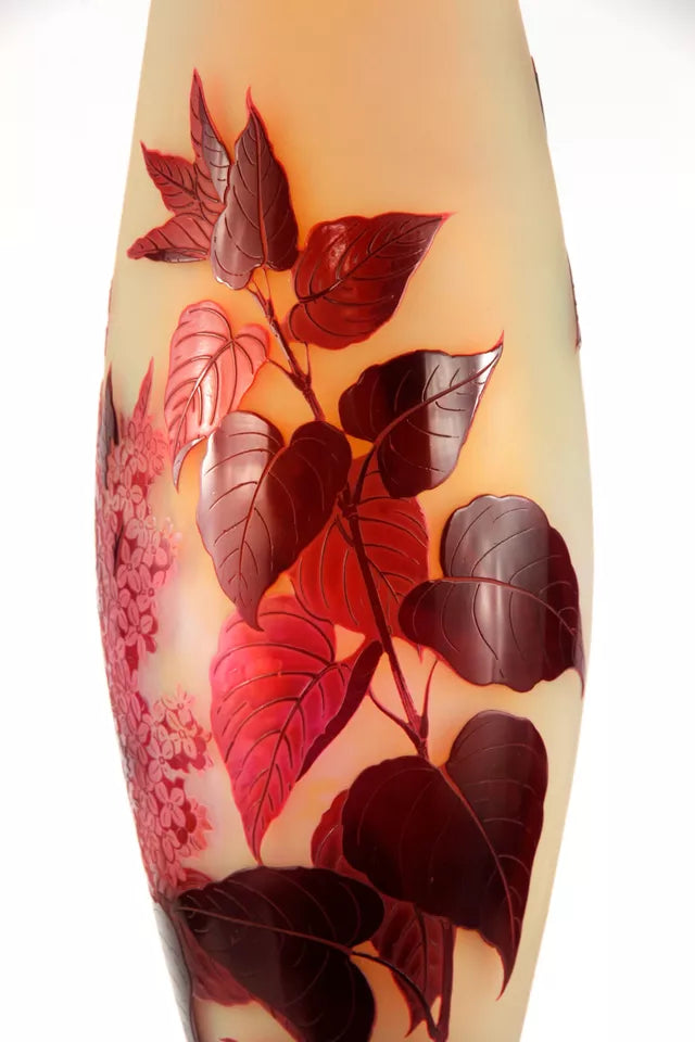 エミールガレ ライラックの花柄が描かれた花瓶