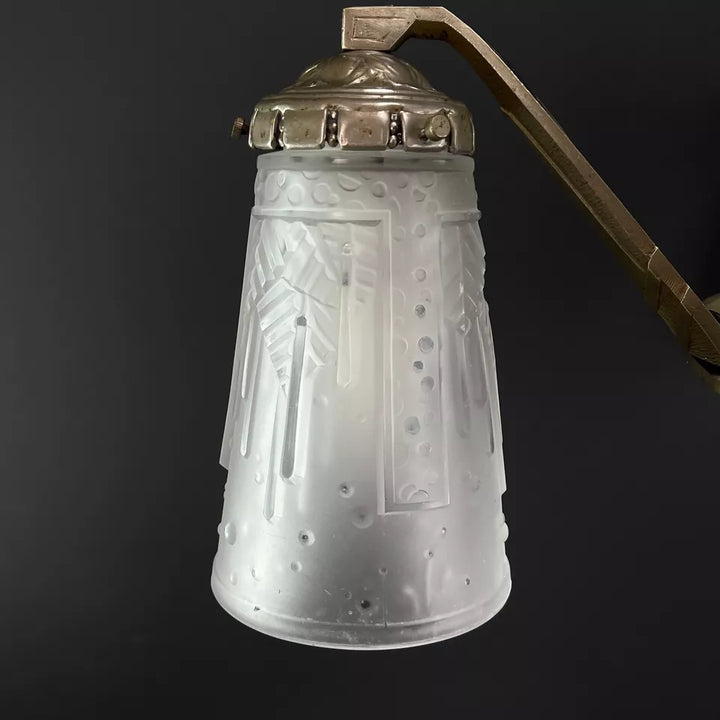 ミューラー兄弟 アールデコ調シャンデリア 1930年代