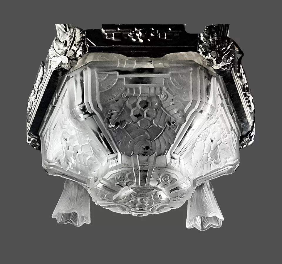 ミューラー兄弟 フランス製アールデコ調シャンデリア