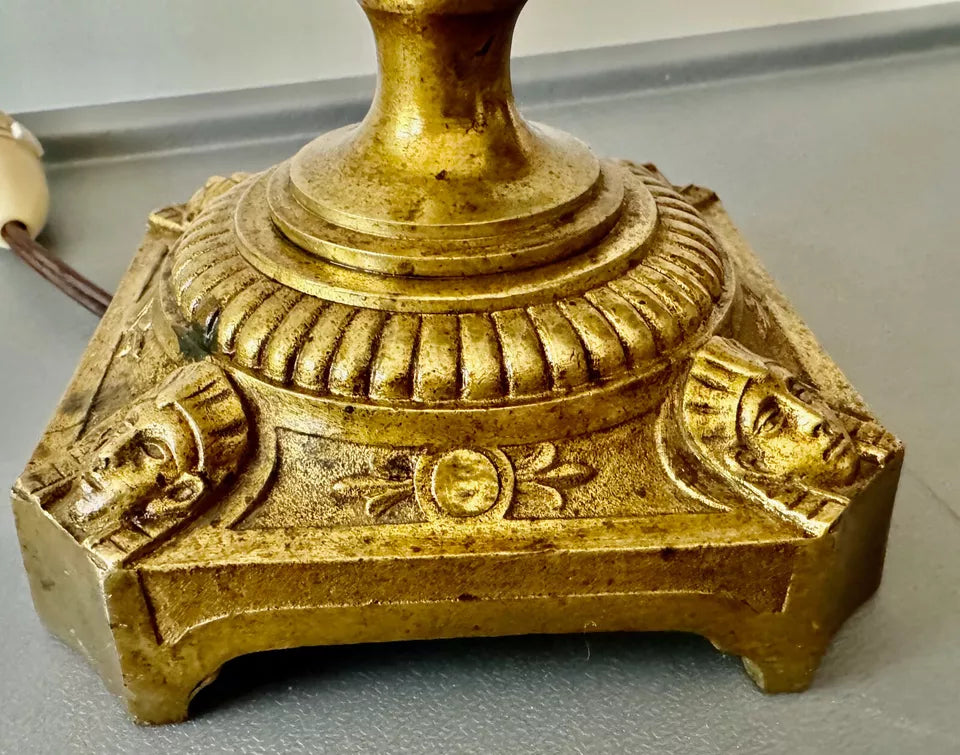 ミューラー兄弟 アネモネの花のアンティークテーブルランプ