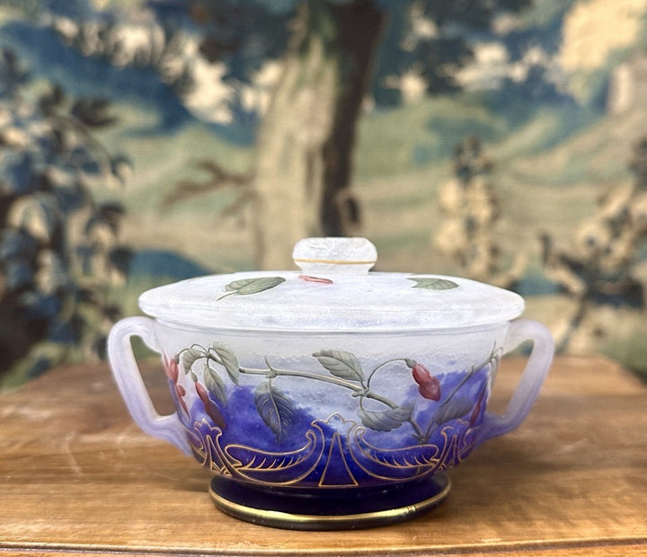 ドーム兄弟 （ドームナンシー）フクシアの花のポット　アールヌーボー花瓶