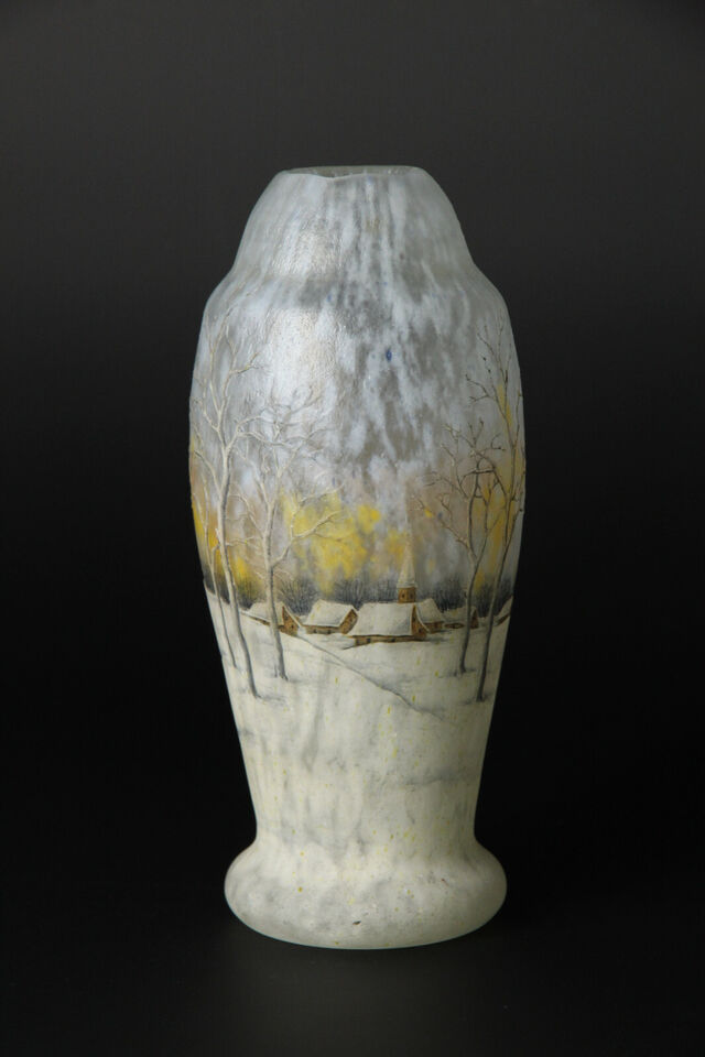 ドーム兄弟（ドームナンシー）オランダの風景と風車が描かれた花瓶