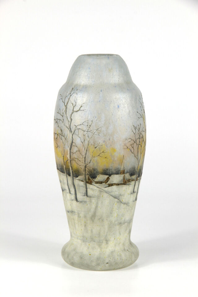 ドーム兄弟（ドームナンシー）オランダの風景と風車が描かれた花瓶