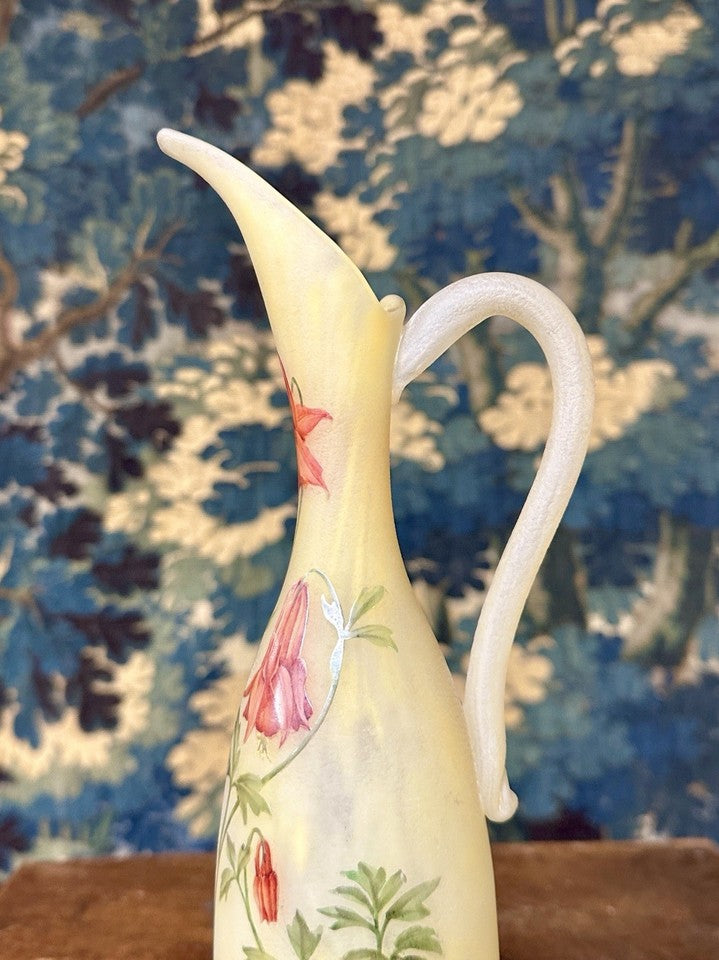 ドーム兄弟 オダマキの花の水差し型花瓶　アールヌーボー