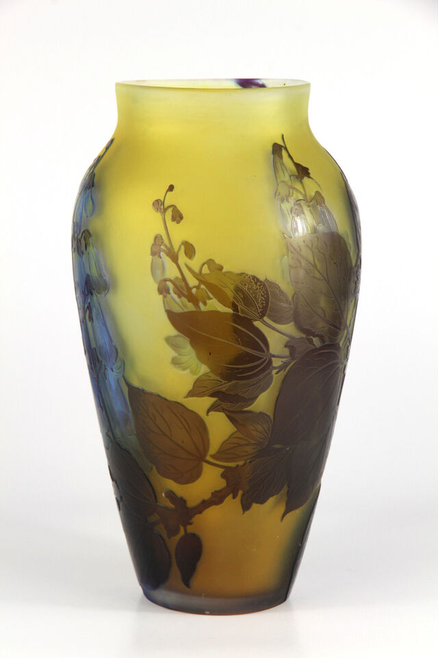 エミールガレ　ヒヤシンスの花の花瓶　1910年代　アールヌーボー時代の作品