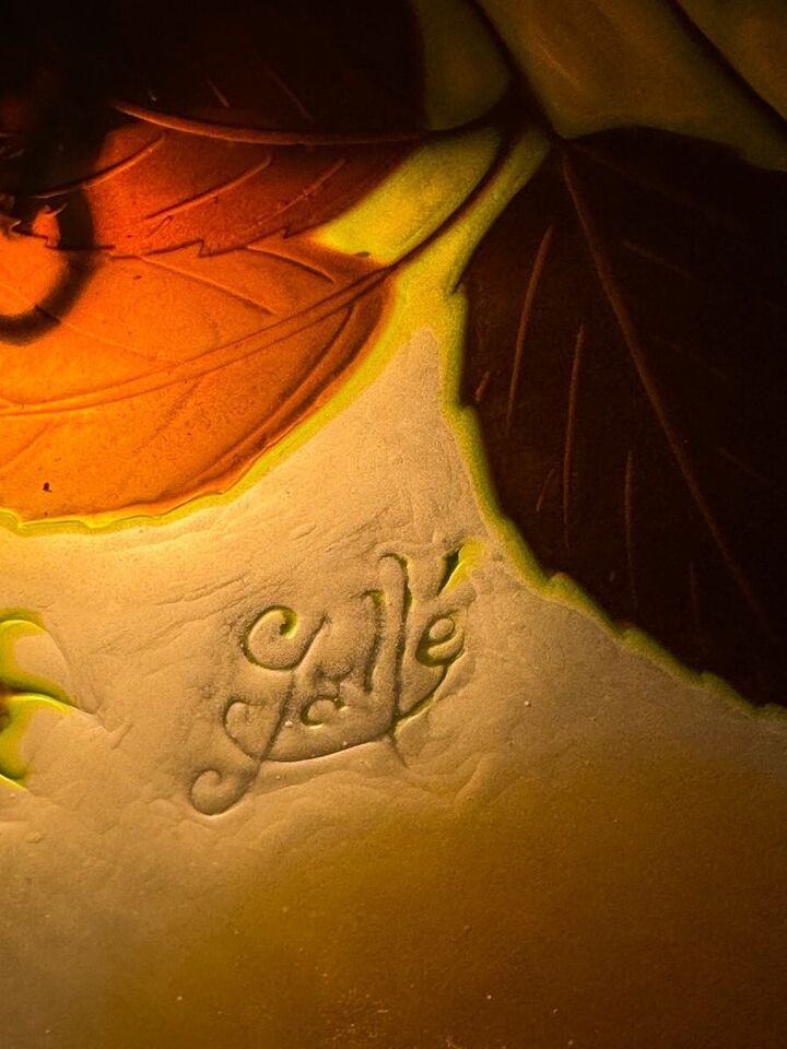 エミールガレ　ブラックベリーのアンティークペンダントライト