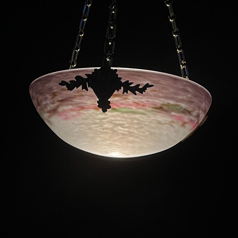 アールデコ調シャンデリア 吊りランプ ミューラー兄弟のバスクランプ