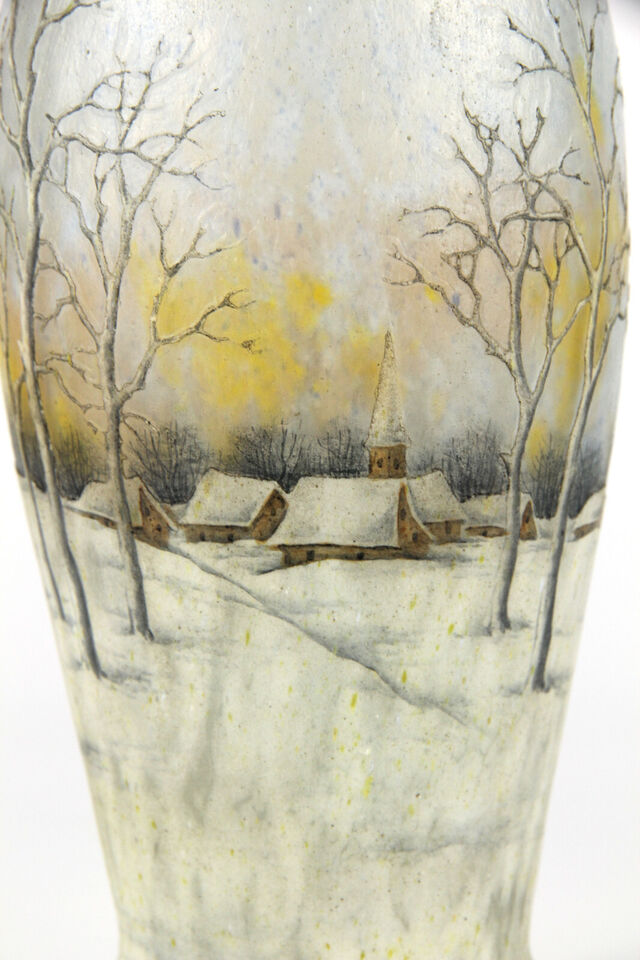 ドーム兄弟（ドームナンシー）オランダの風景と風車が描かれた花瓶