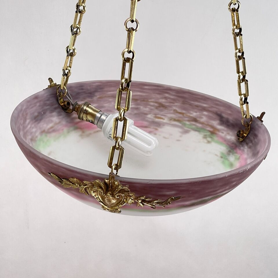 アールデコ調シャンデリア 吊りランプ ミューラー兄弟のバスクランプ