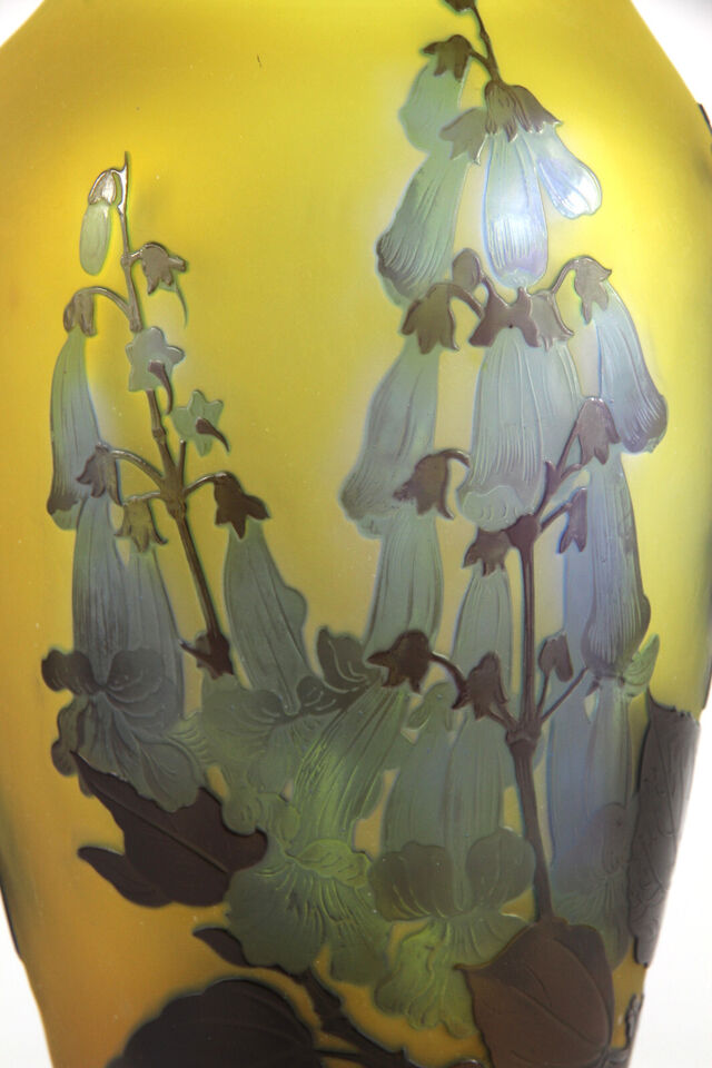 エミールガレ　ヒヤシンスの花の花瓶　1910年代　アールヌーボー時代の作品