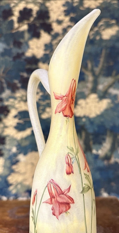 ドーム兄弟 オダマキの花の水差し型花瓶　アールヌーボー