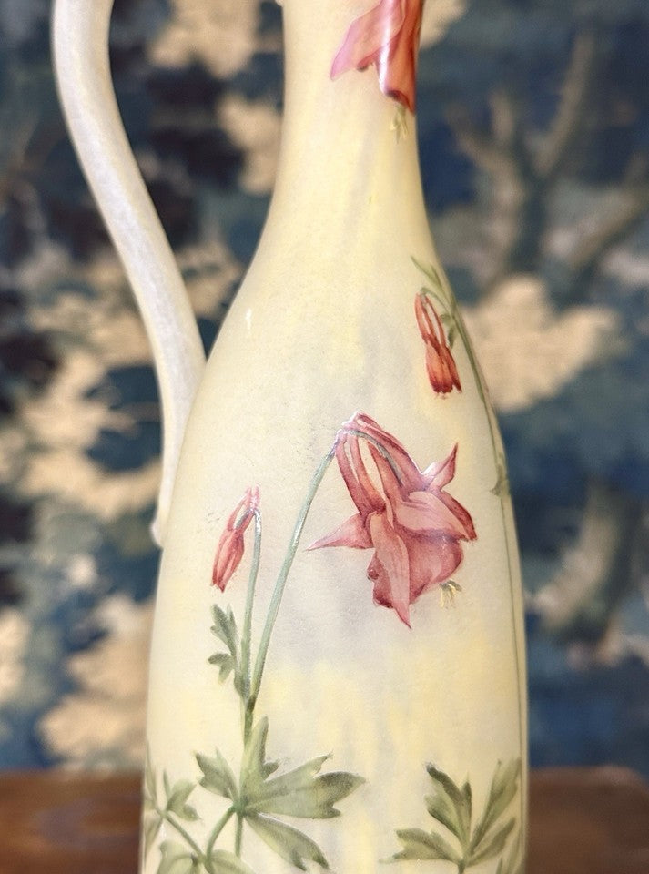 ドーム兄弟 オダマキの花の水差し型花瓶　アールヌーボー