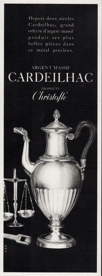 クリストフルカルディヤック マルメゾン/エンパイア 4 ピース コーヒー & ティーセット 950 スターリングシルバー