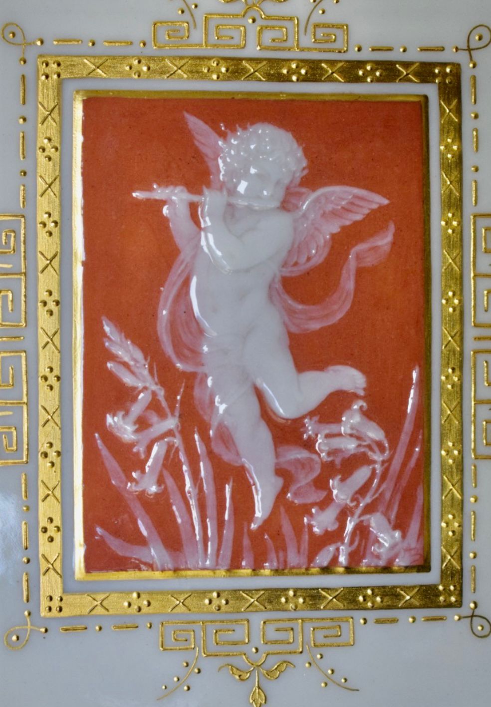 ミントン パテシュールパテ フルートを吹く天使の飾り皿（プレート）2