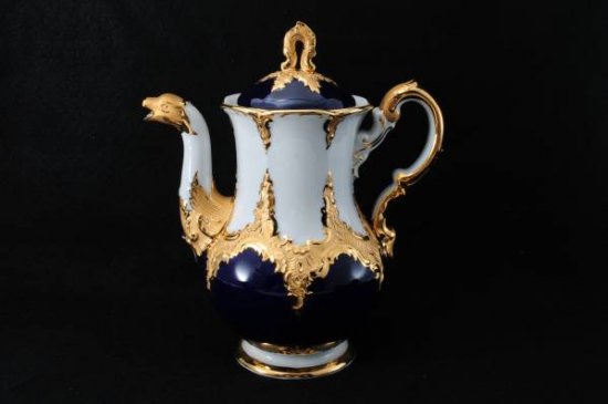 ０７４　マイセン 金彩 Bフォーム グランツ・コーヒーポット meissen