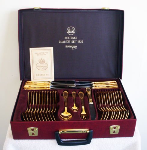 ００５　美品 刃物の街  SBS カトラリー70本 23/24金中古