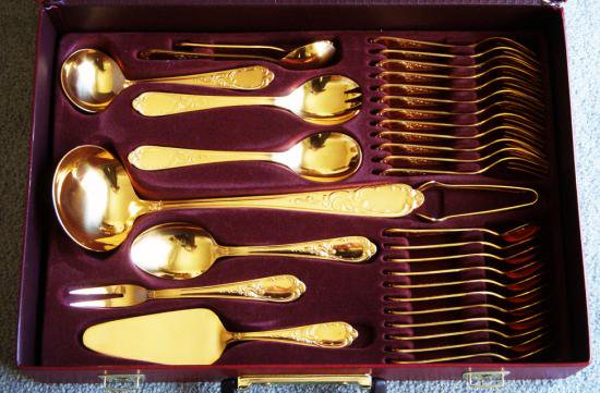 ００５　美品 刃物の街  SBS カトラリー70本 23/24金中古